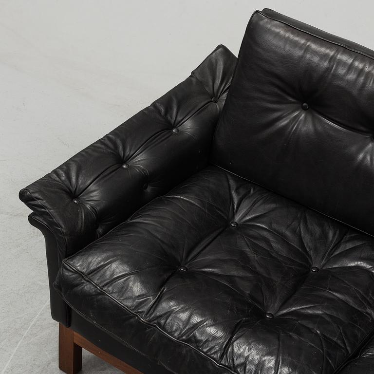 A 'Kardinal' leather sofa, IKEA, 1960/70s.