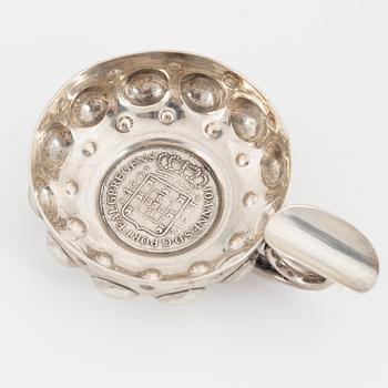 Six silver tastevin/wine tasting cups, including Gustave Keller, Paris, France, 19th/20th century.