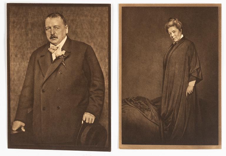 HENRY B. GOODWIN, 2 st fotogravyrer Selma Lagerlöf och Anders Zorn.