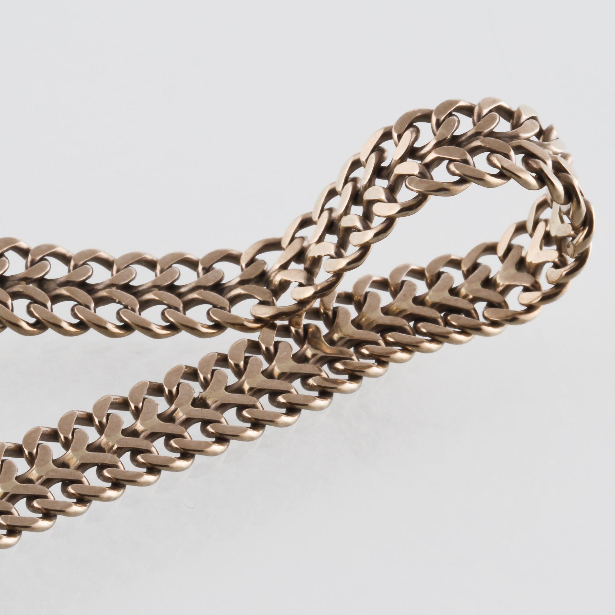 ARMLÄNK, 18K vitguld, Bröderna Heden, Stockholm, 1980. Vikt 12,9 gram.