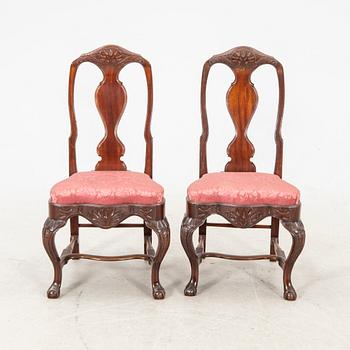 Matgrupp 17 dlr Chippendale-stil 1900-talets första hälft.