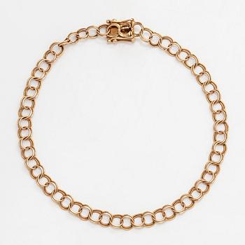 A 14K gold Bismarck necklace and bracelet.