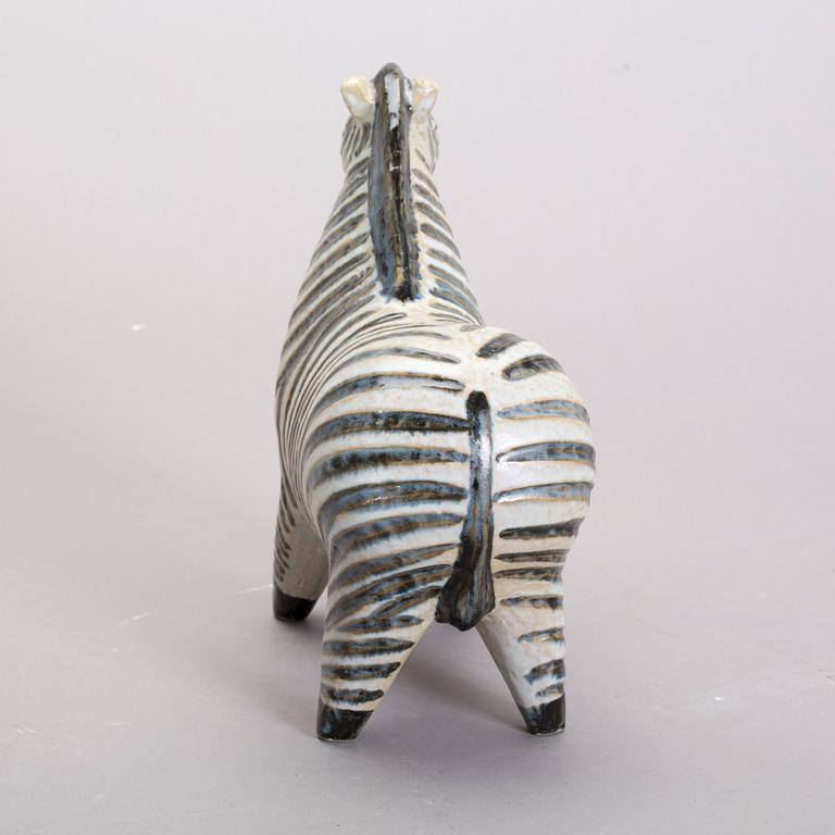 FIGURIN, Lisa Larson, Zebra ur serien "Stora Zoo", stengods, Gustavsberg, 1900-talets mitt/andra hälft.