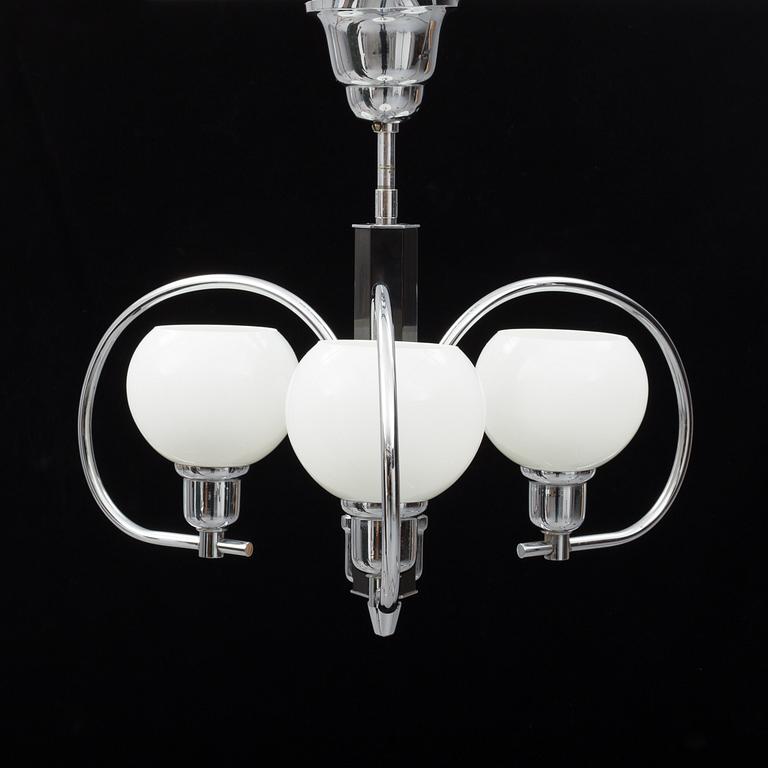 An art déco ceiling lamp.