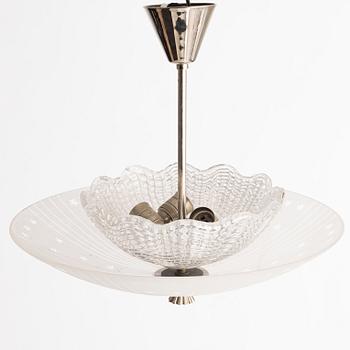 A ceiling lamp, Orrefors, 1950s.