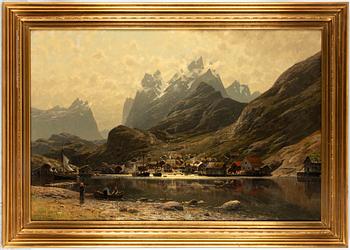 Adelsteen Normann, oil on canvas, signed an dated Düsseldorf 1881.