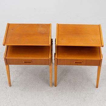 A pair of bedside tables, 1950s.