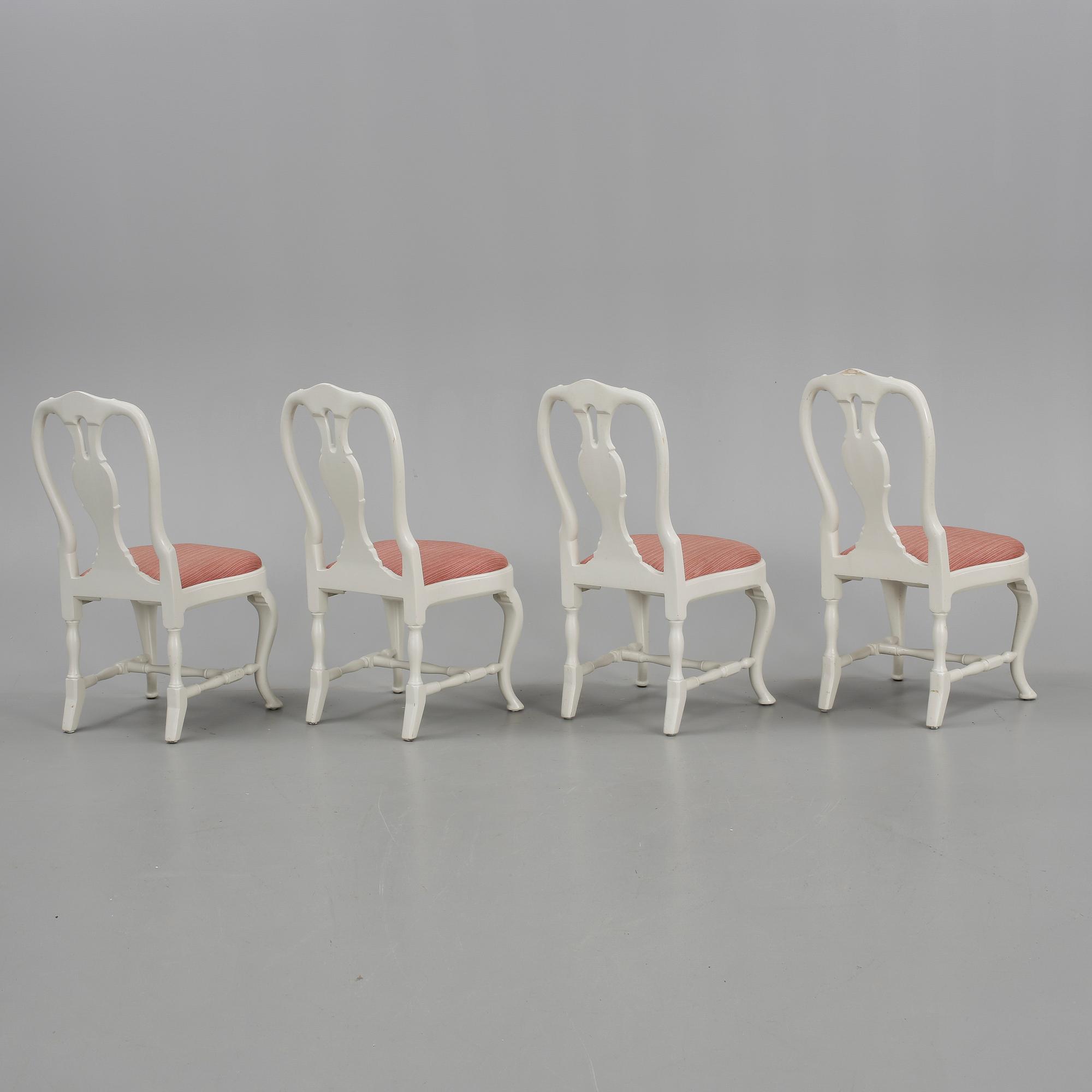 STOLAR, 4 st, rokokostil, omkring 1900.