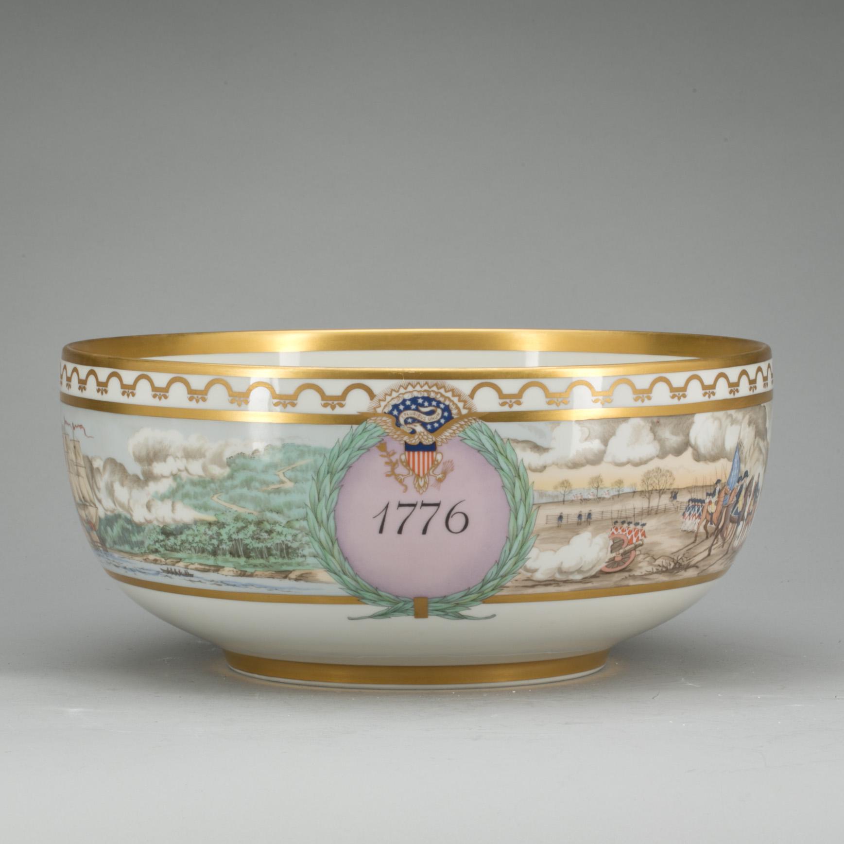 SKÅL, porslin, Amerikanska frihetsskriget, Royal Copenhagen. Numrerad 1493/2000.