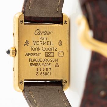 must de CARTIER, Tank, wrustwatch, 20,5 x 20 (28) mm.