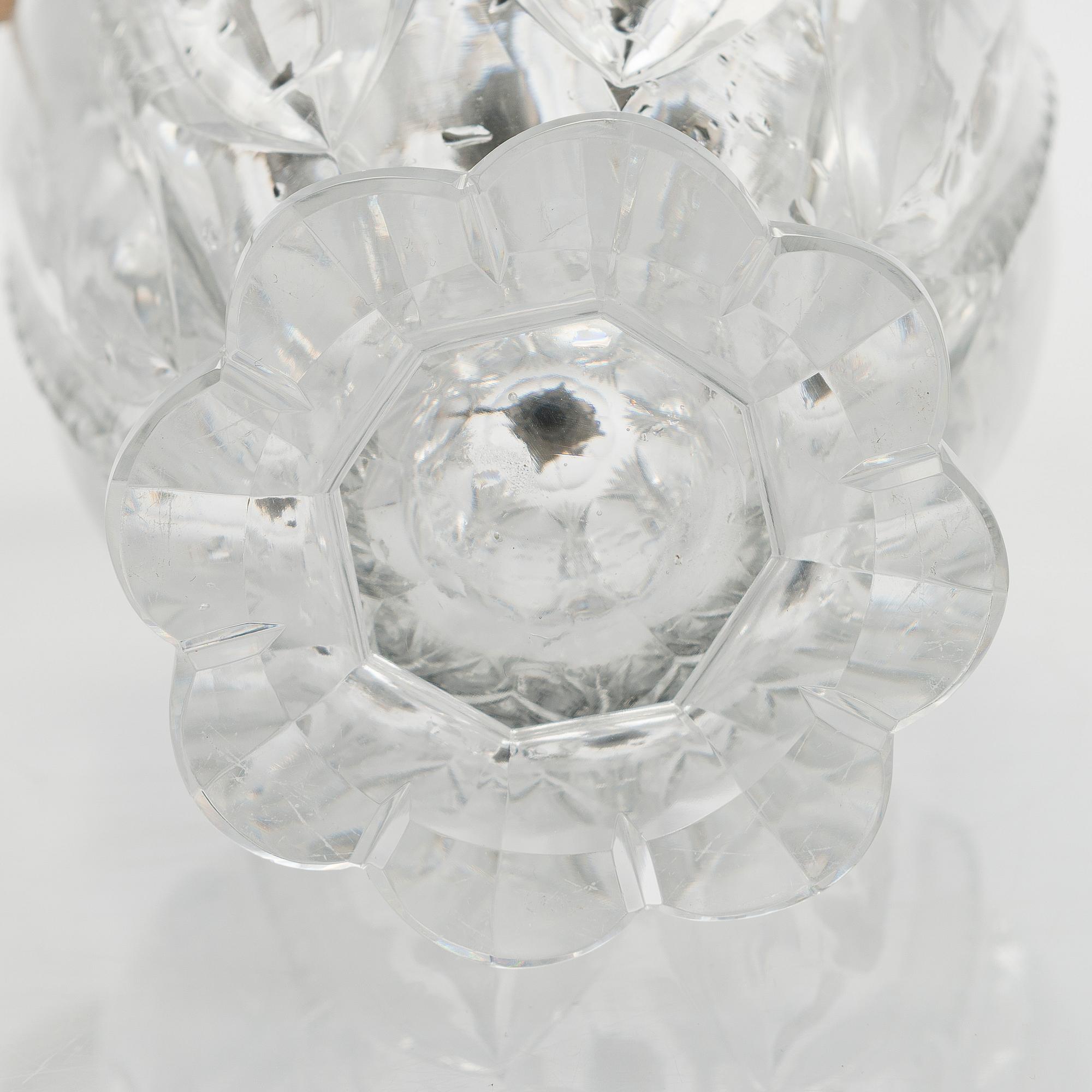 Vinkanna, silver och glas, tidigt 1900-tal.