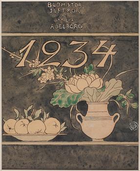 Ottilia Adelborg, "Blomstersiffror med rim", 20 + 1 pcs.