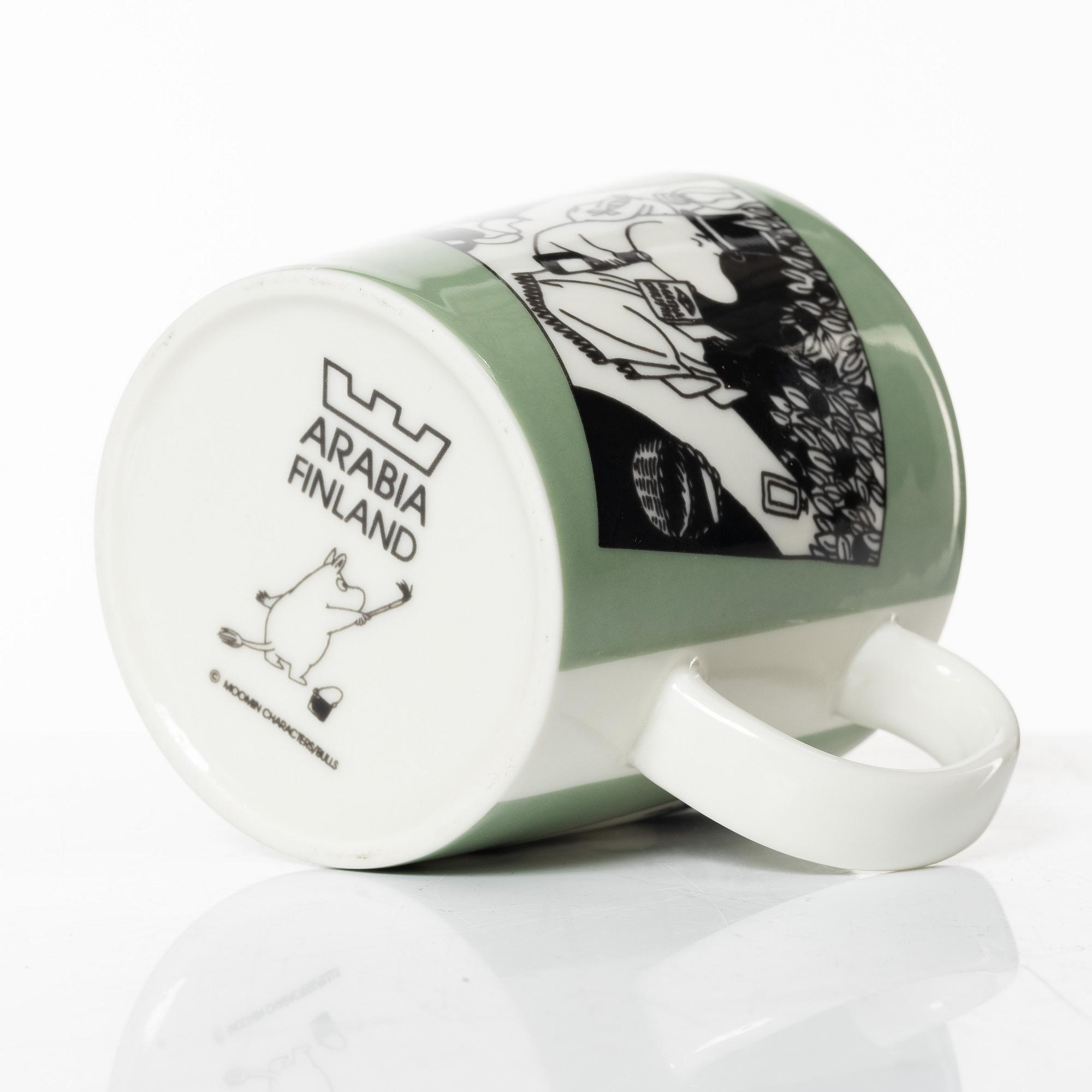 Moomin Mug Green, Arabia, Finland 1990-1993.