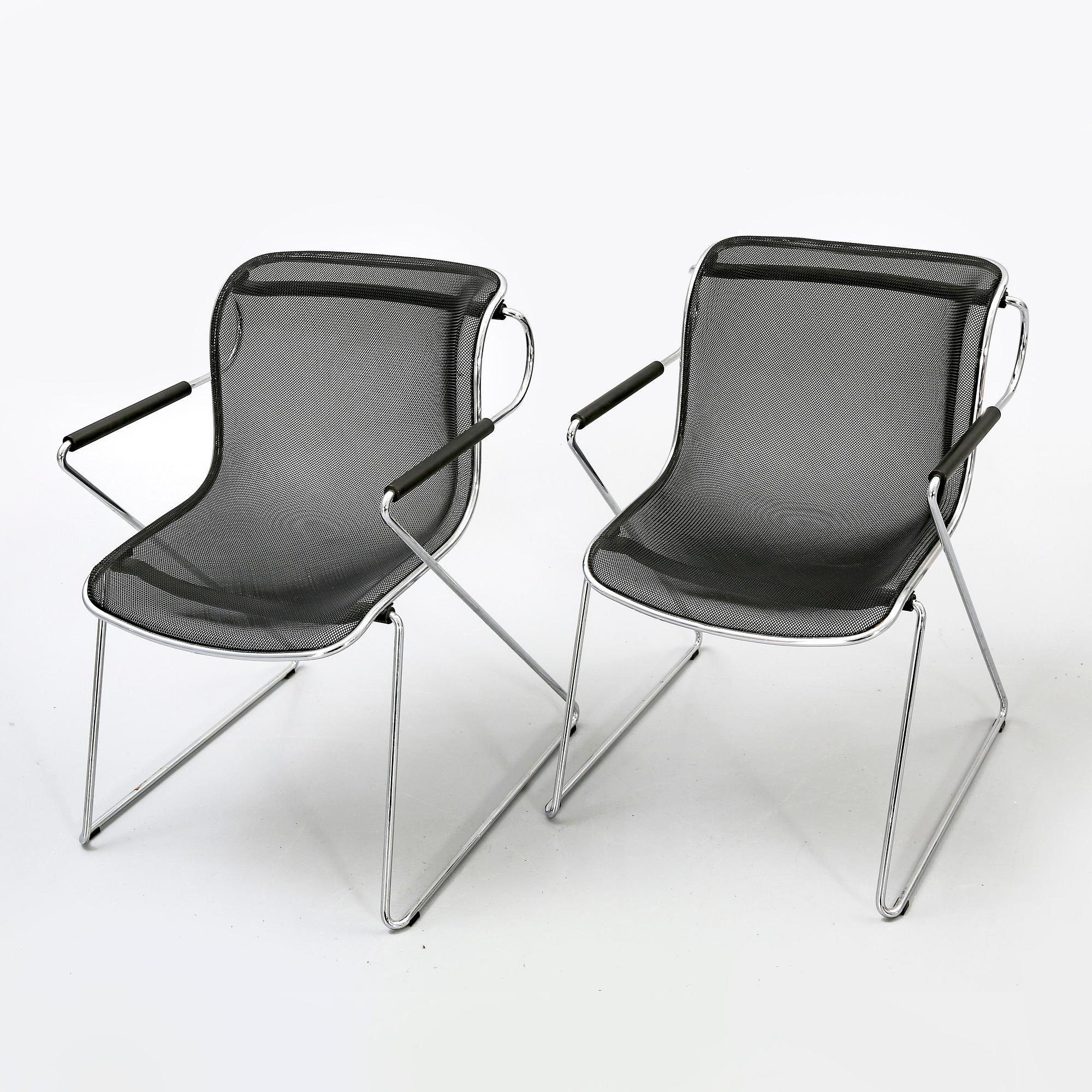 A pair of Charles Pollok Penelope chairs for Castelli 1982.