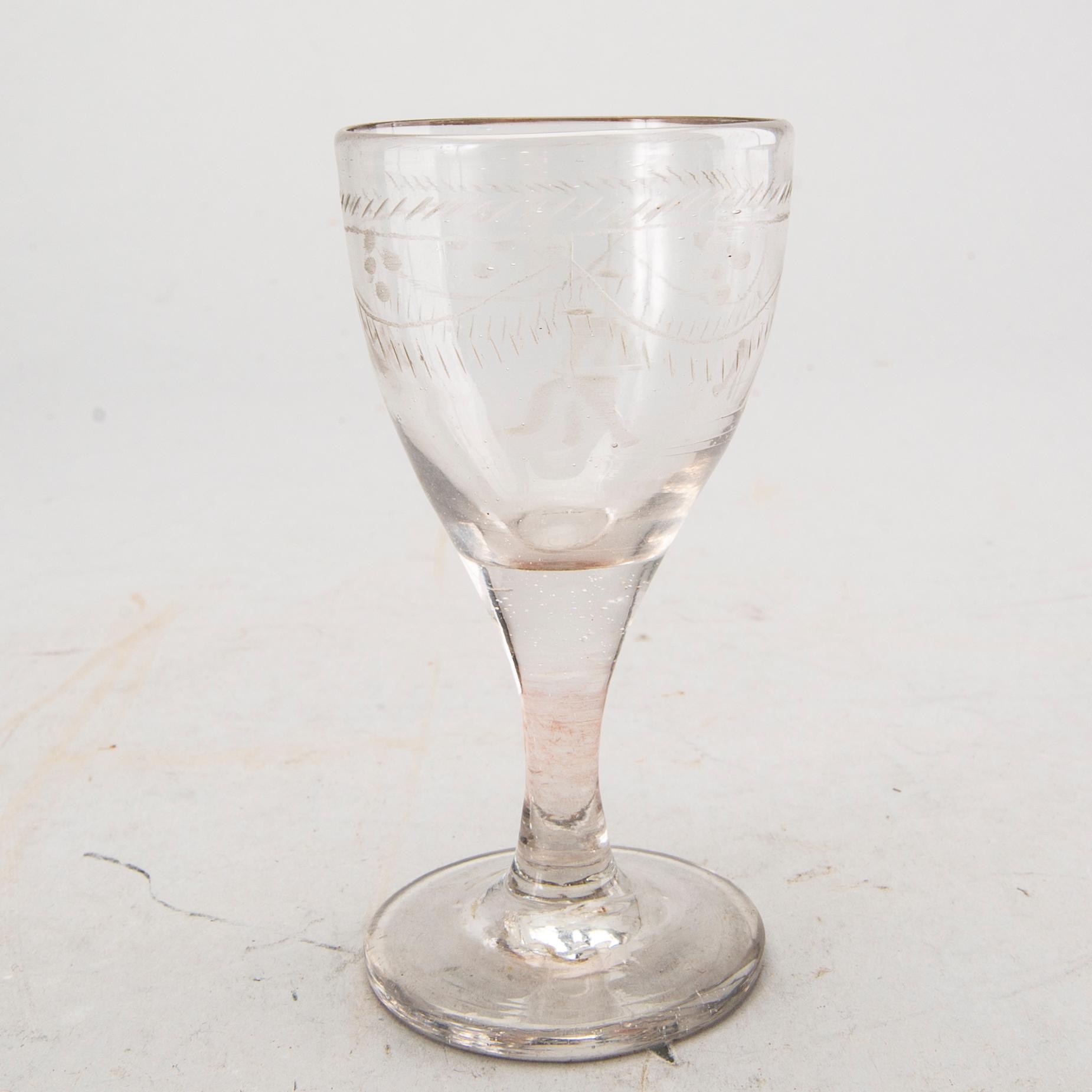 FOUR GLASSES, first half of the 19th century.