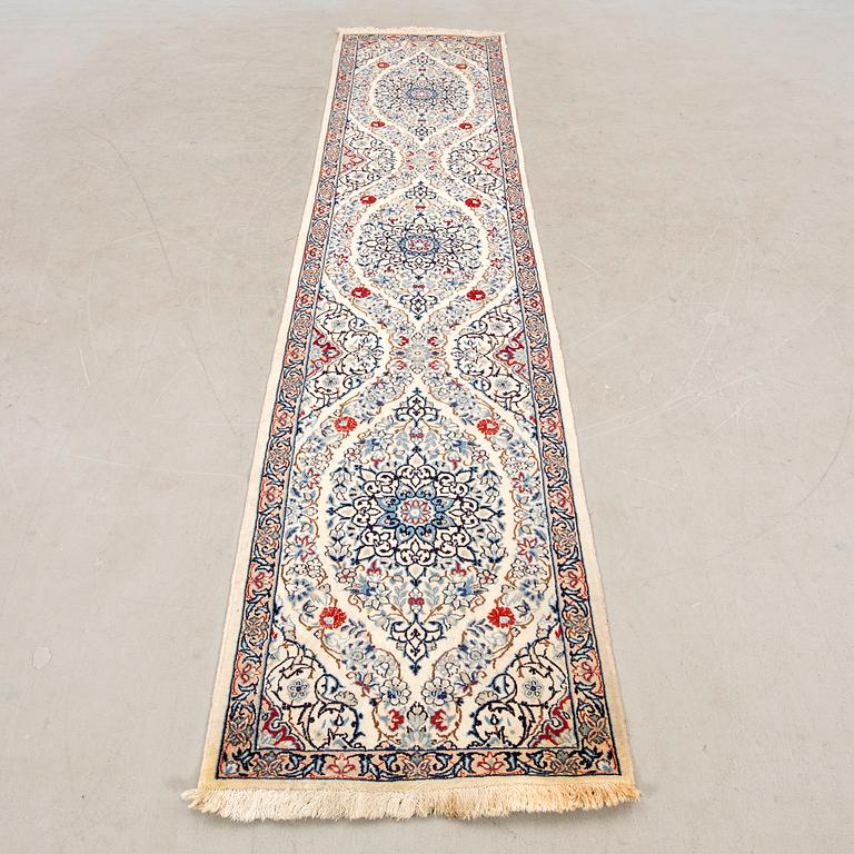 Nain gallery rug, old, approximately 294x67 cm.