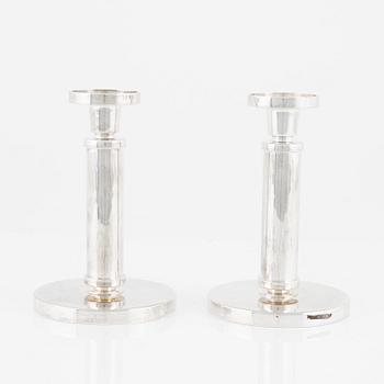 Rolf Carlman, ljusstakar, ett par, silver, CF Carlman, Stockholm 1985.