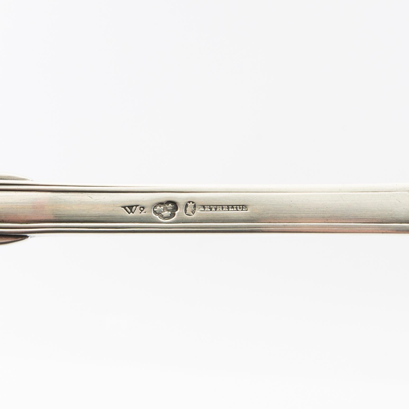 Pehr Zethelius or Adolf Zethelius, soup ladle silver Stockholm 1803.