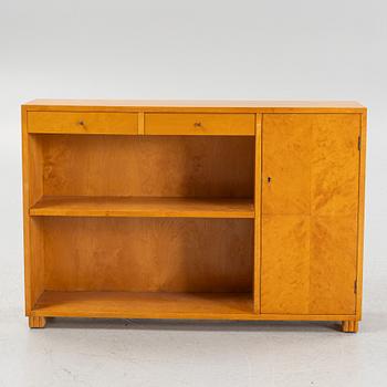 A birch veneered chest of drawers, 1930's.