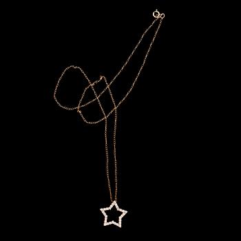 HÄNGE, 14 k guld, briljantslipade diamanter tot ca 0.50 ct.
