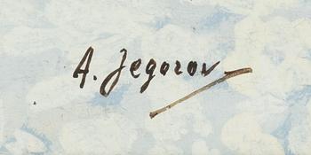 Andrei Afanasevich Jegorov, gouache, signed.