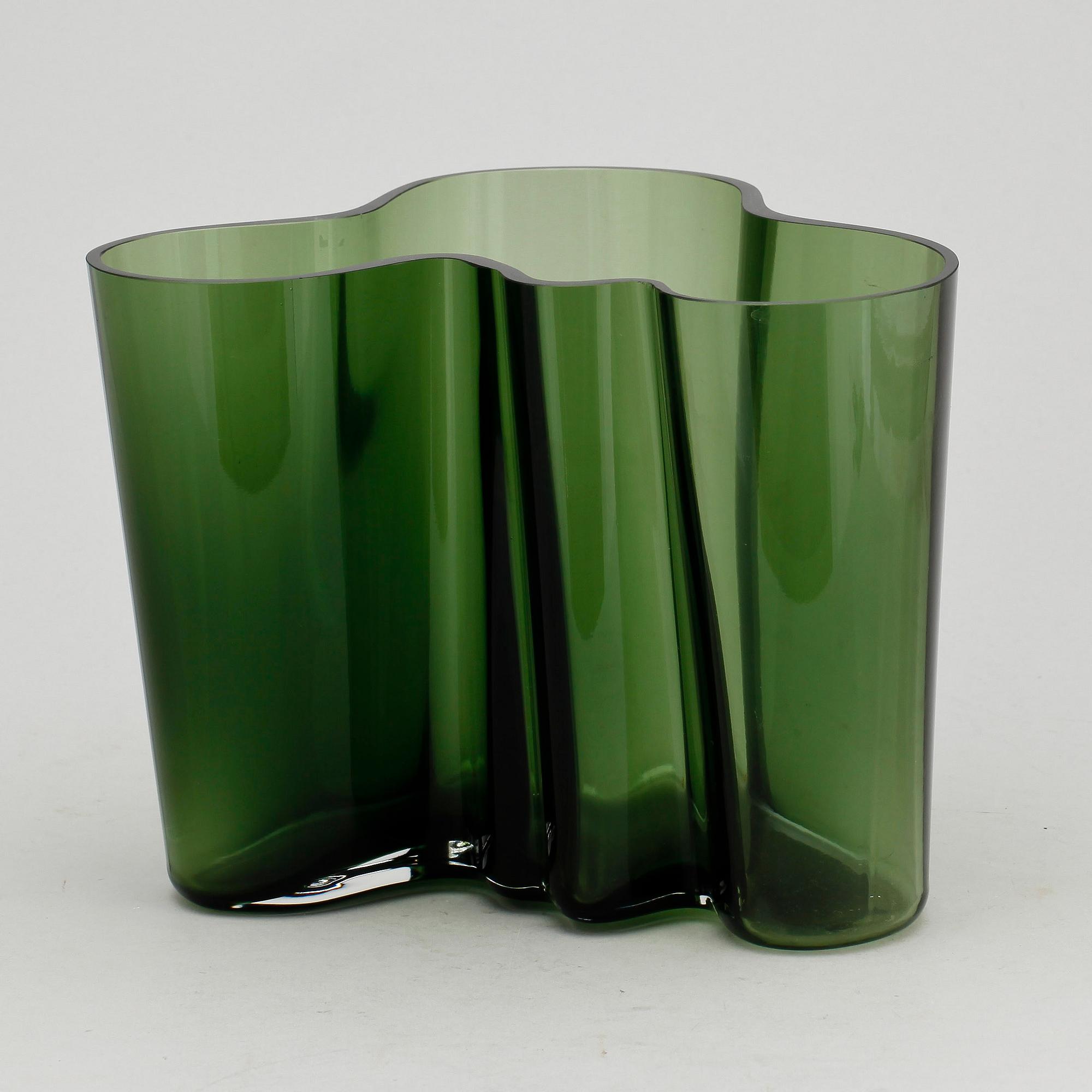 VAS, glas, "Savoy", signerad, Aalvar Aalto, Iittala Finland, 1986.