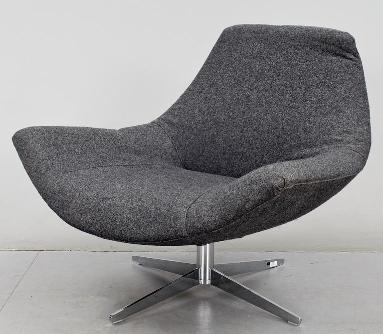 SNURRFÅTÖLJ, etikettmärkt Infurn Contract AB, Sverige, 1900/2000-tal.