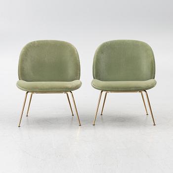 GamFratesi, a pair of 'Beetle Lounge Chairs', Gubi, Denmark.