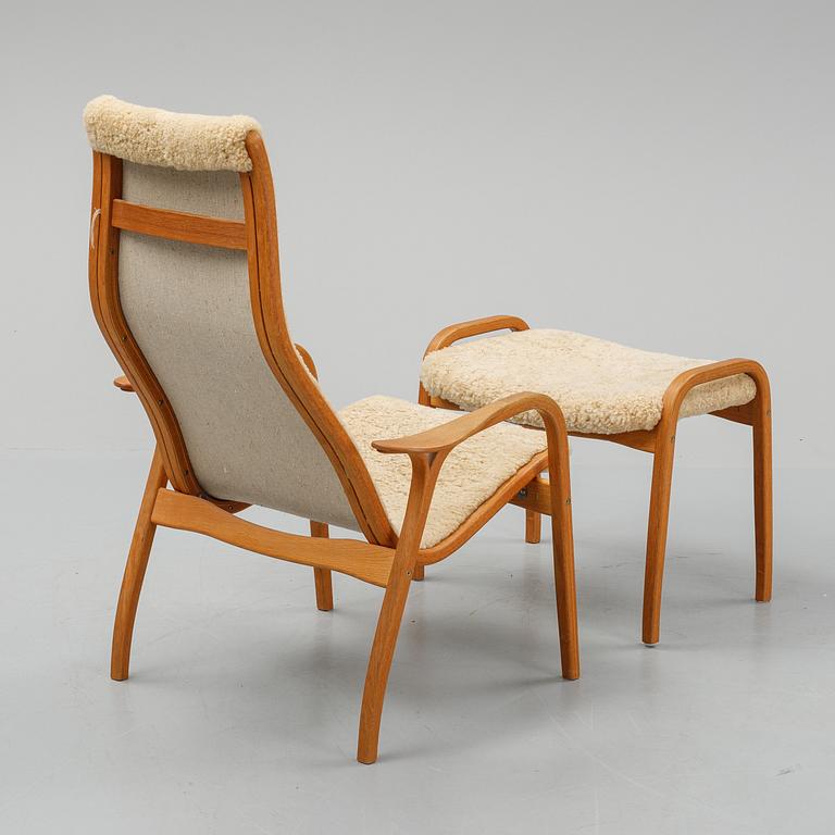 Yngve Ekström, a 'Lamino' easy chair with stool for Swedese.