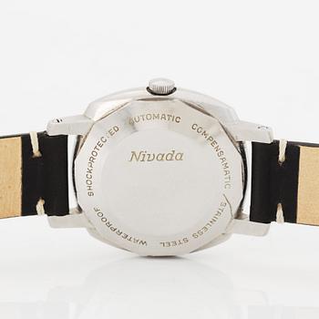 Nivada Grenchen, Depthmaster, "Pac-Man", wristwatch, 38 mm.