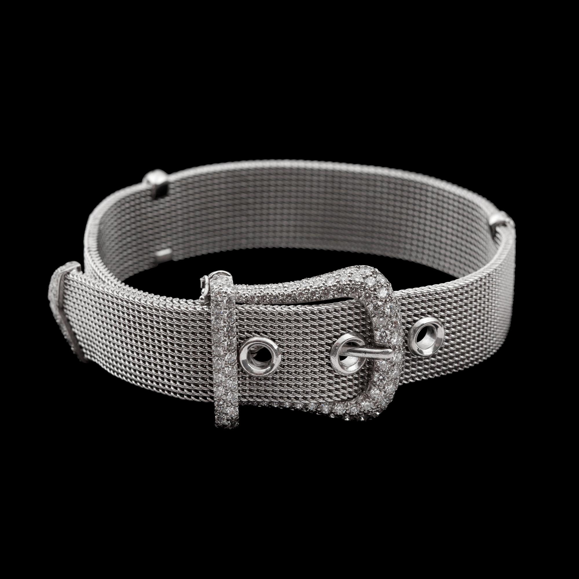 ARMBAND, Tiffany & Co, briljantslipade diamanter tot. ca 3 ct.