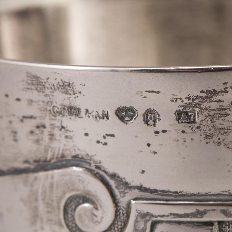 Three Swedish 201th century silver beakers, mark of K Andersson, Carlman and ARG, Stockholm 1903-1949.