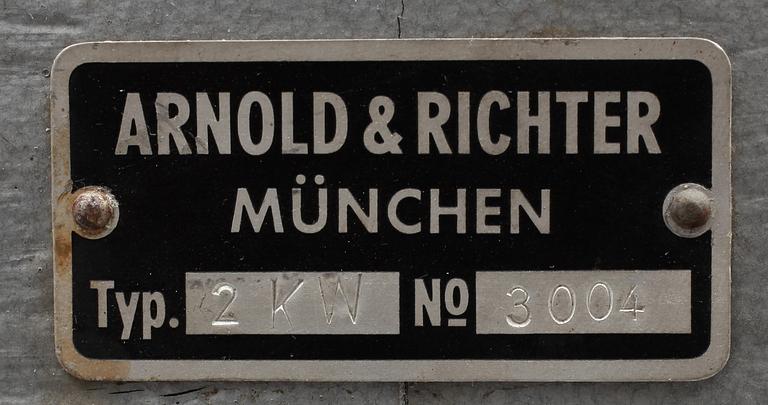 STRÅLKASTARE, Arnold & Richter, München, 1900-tal.