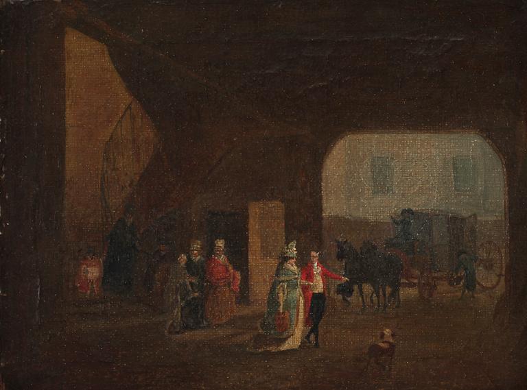 OKÄND KONSTNÄR, olja på duk, 1800-tal, osignerad.