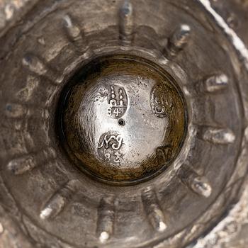 A Danish 18th century silver sugar caster, mark of Niels Pihl, Copenhagen 1783.