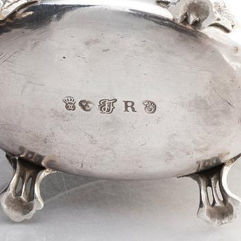 A Swedish 18th century parcel-gilt silver bowl, mark of Johan Fagerberg, Karlskrona 1775.