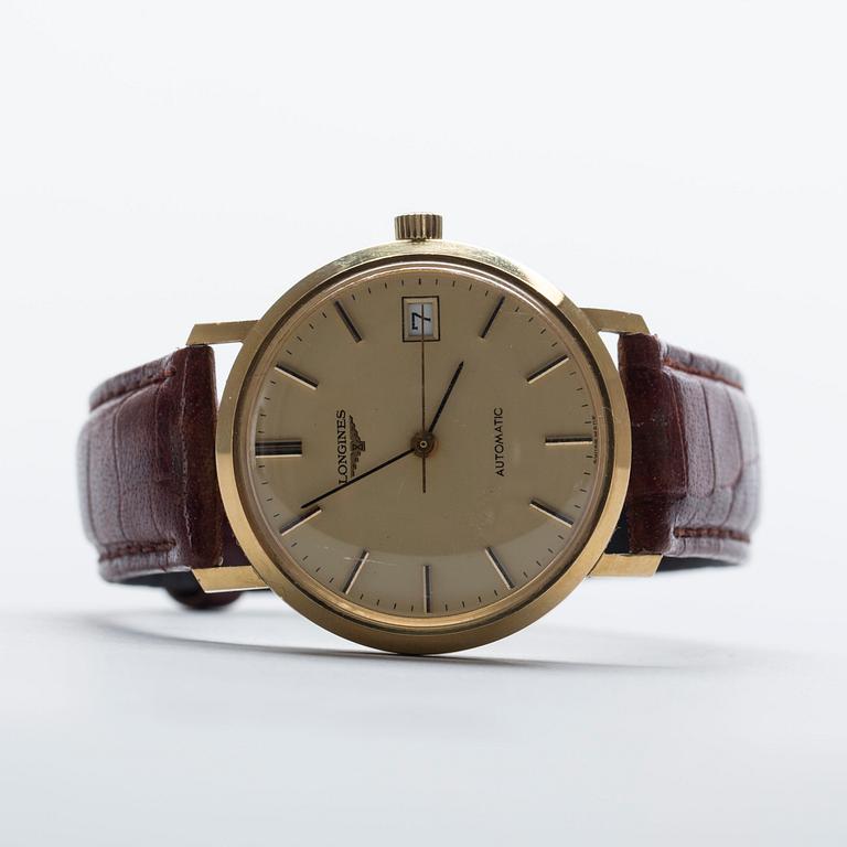ARMBANDUR, 18K guld, Longines, automatic.
