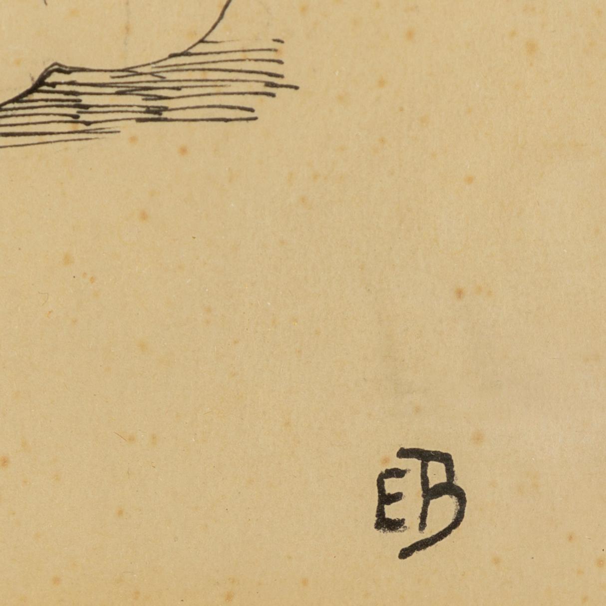 ELSA BESKOW, ink on paper, signed.