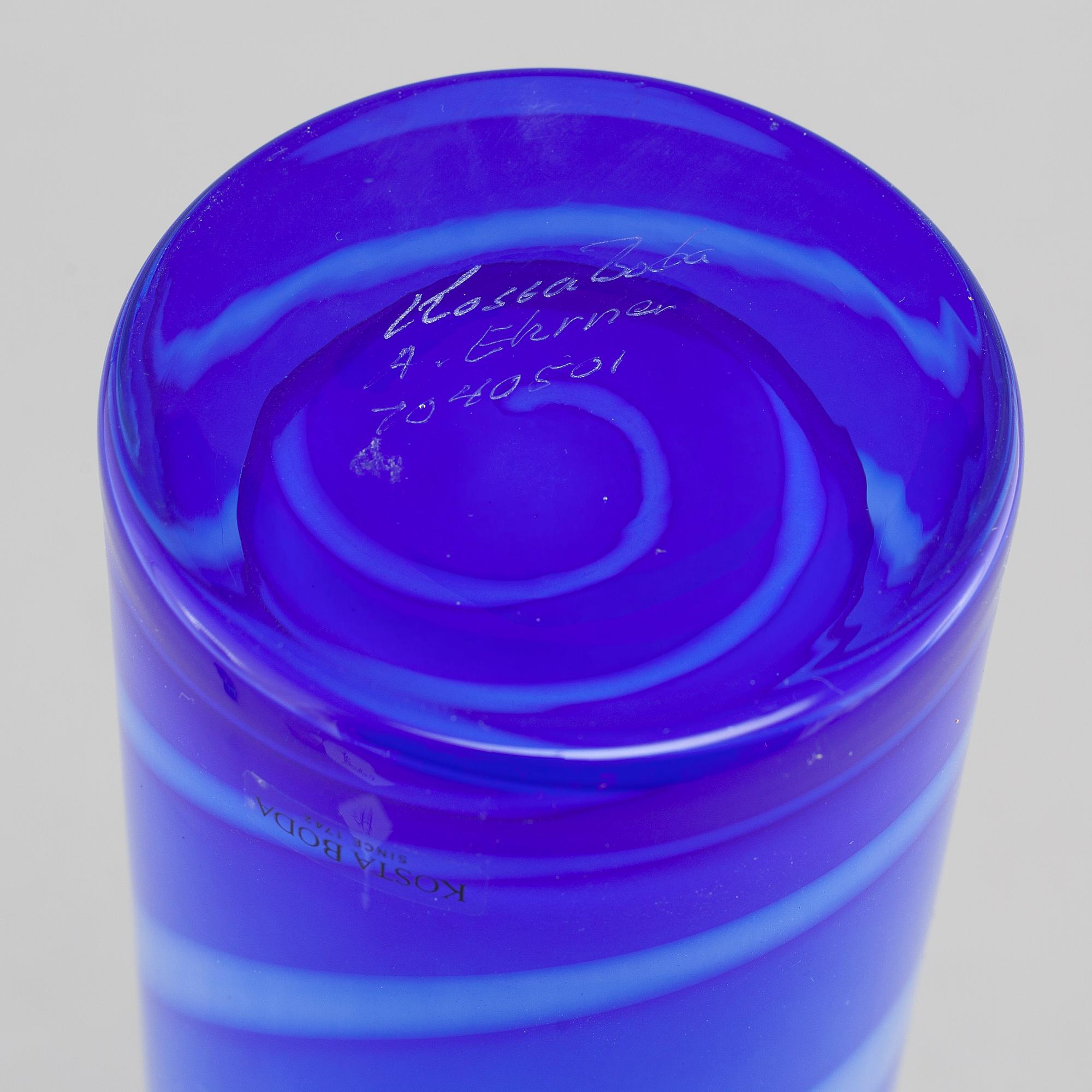 ANNA EHRNER, vas, glas, Kosta Boda, 1900-talets senare del,