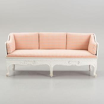 A rococo style sofa, 19th Century.