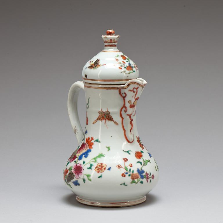 KAFFEKANNA, porslin. Kina, Qianlong(1736-95).