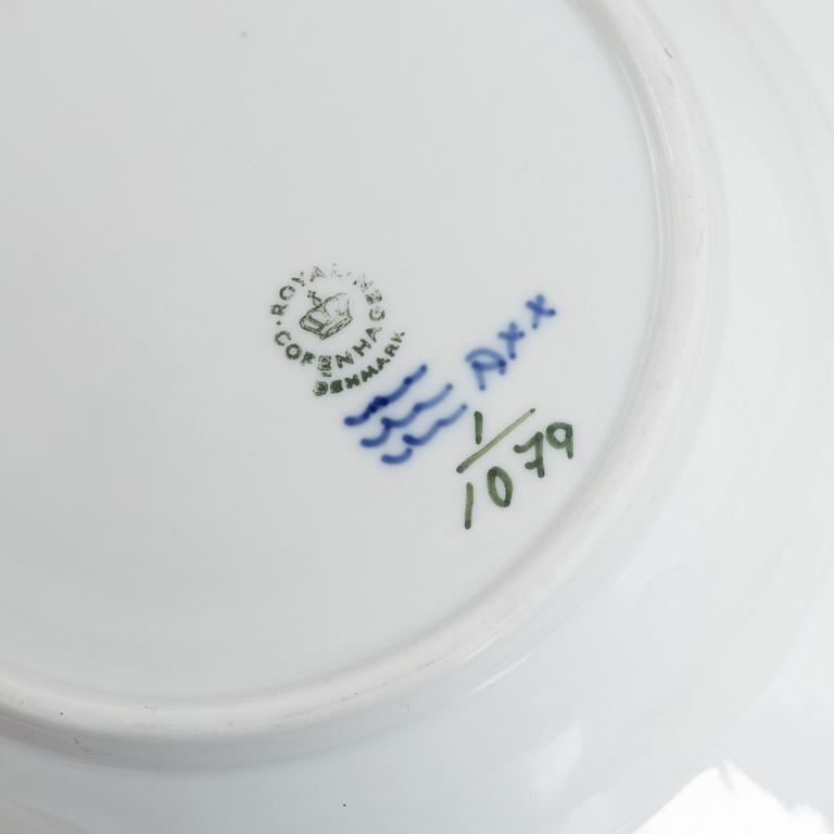 Royal Copenhagen, a 53-piece "Blue Fluted" full lace dinner service, Denmark.