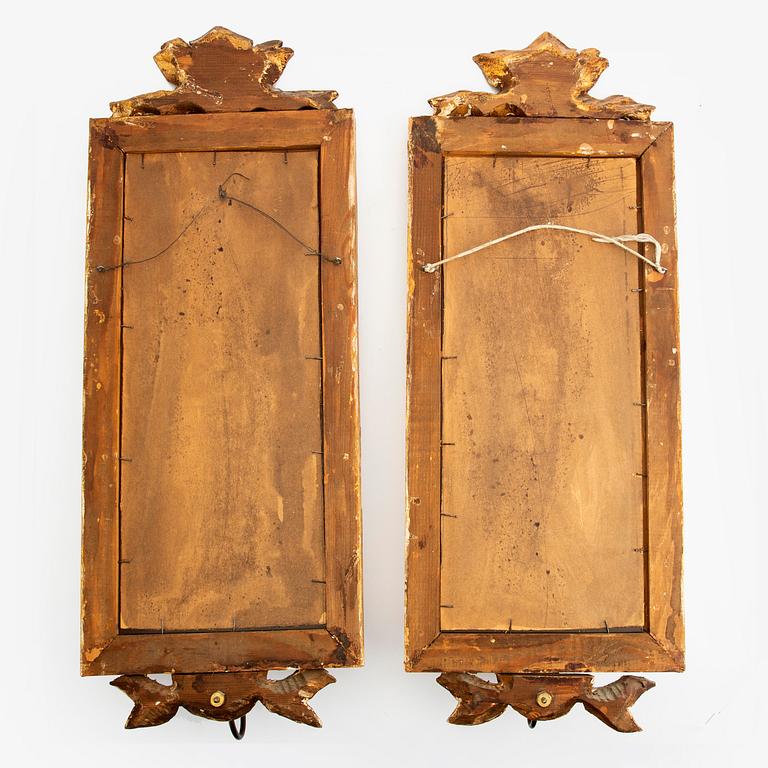 Spegellampetter ett par Gustaviansk stil omkring 1900.