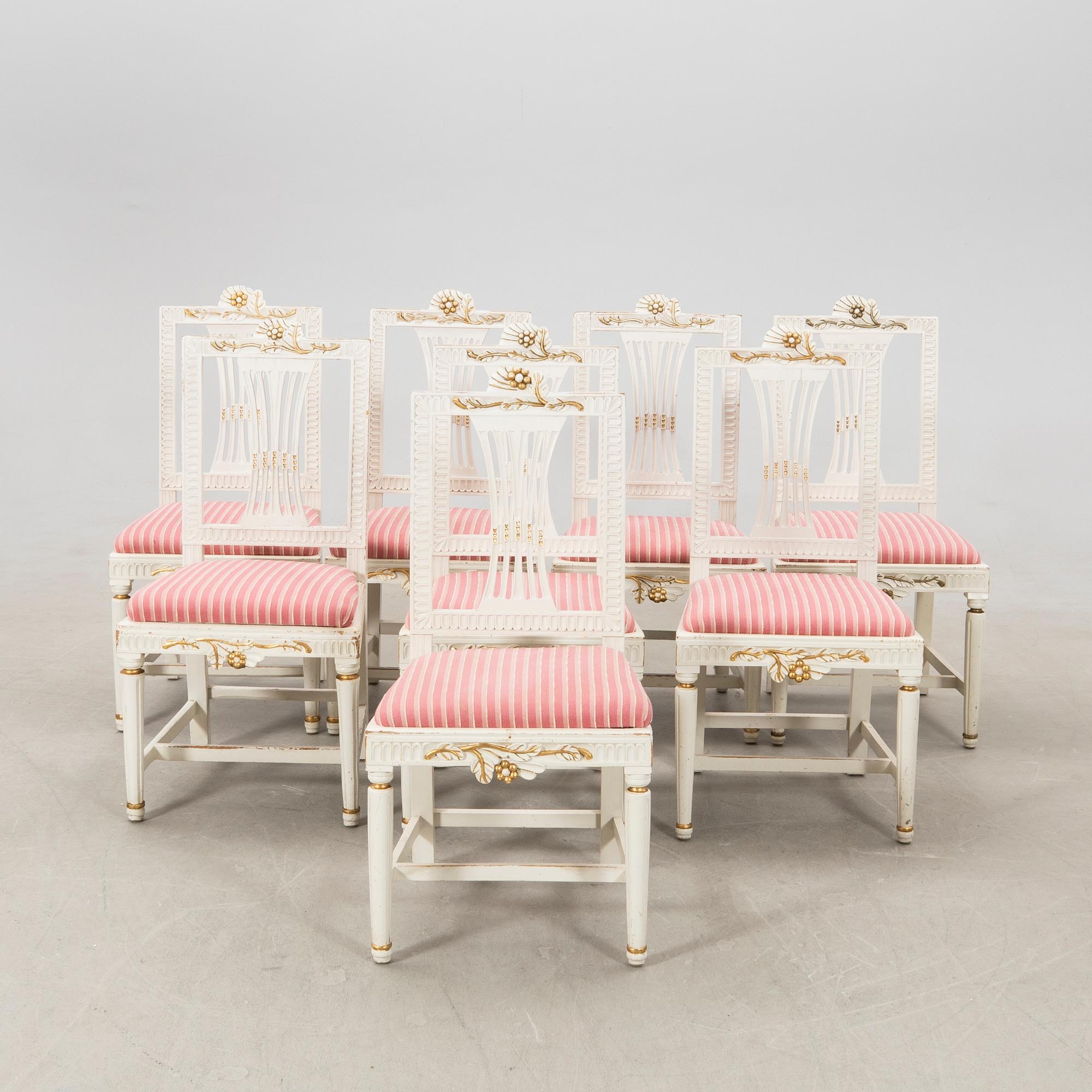 Chairs 8 pcs Empire and Empire style 18th/19th century.