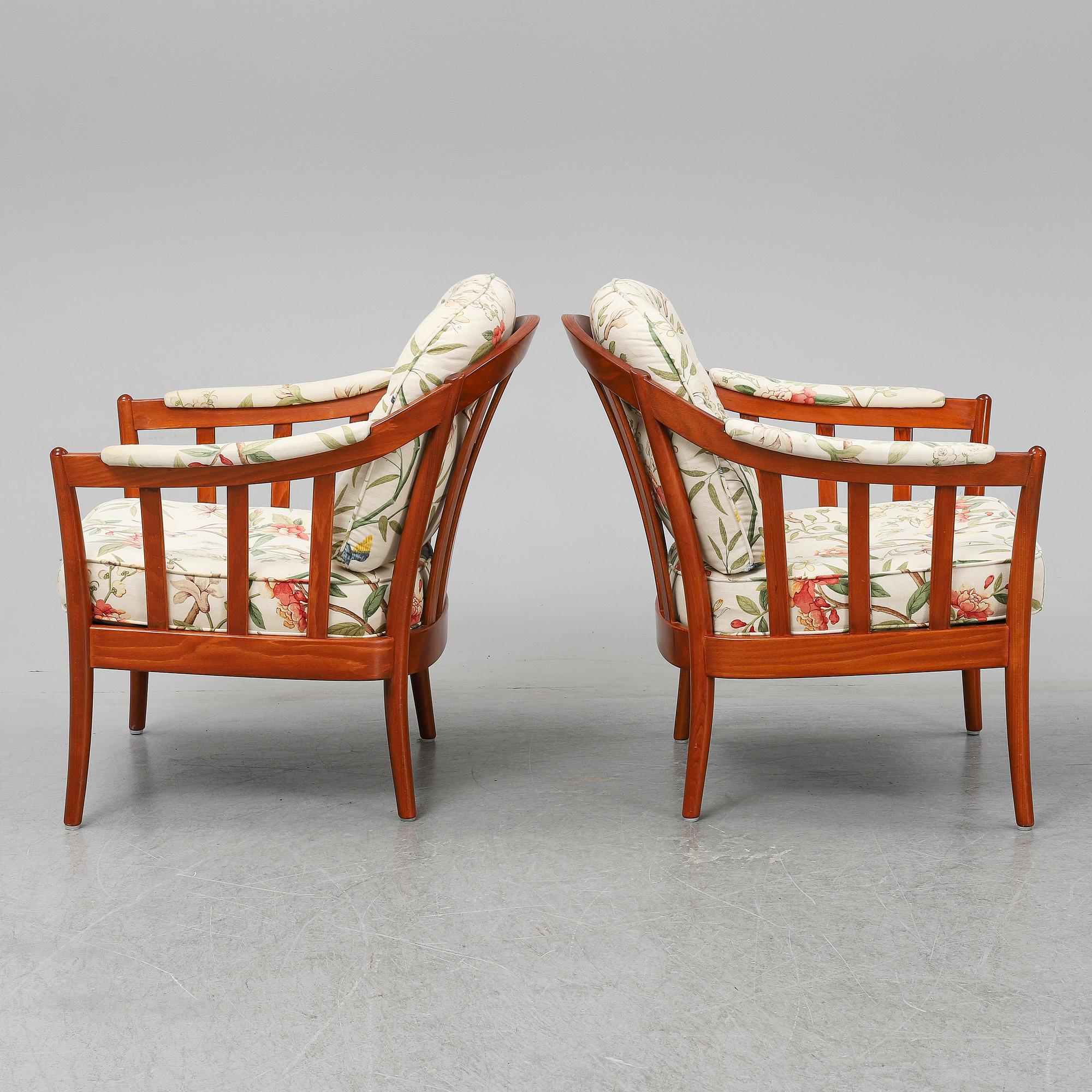 A pair of "Andorra" easy chairs from Bröderna Andersson, second half of 20th century.