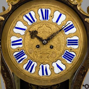 A French Louis XV pendulum clock, signed Lefaucheur fils a Paris.