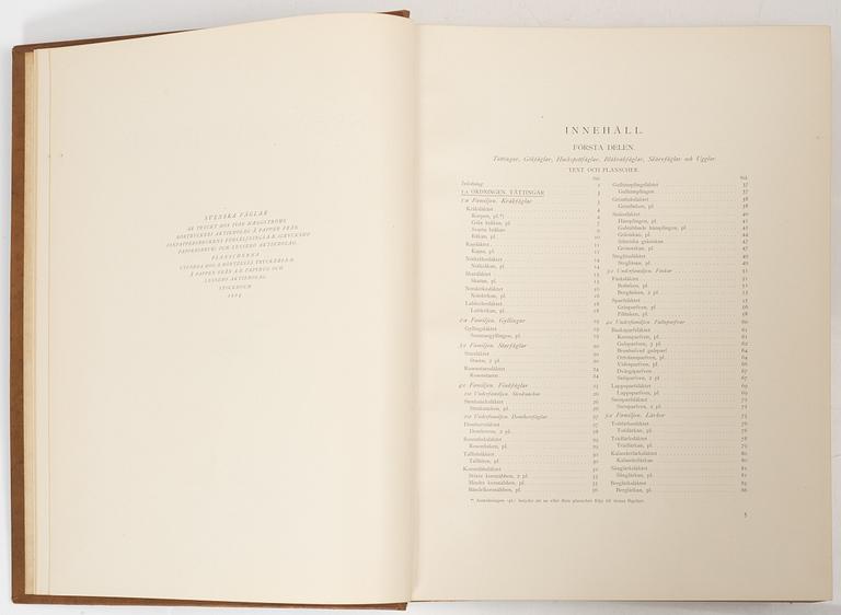 The Wright Brothers, books, 3 volumes, 'Svenska Fåglar', A. Börtzells tryckeri AB, Ivar Baarsen, Stockholm, 1924-1929.