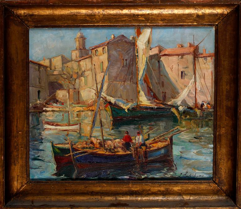 OKÄND KONSTNÄR, olja på duk. Signerad, 1900-tal.