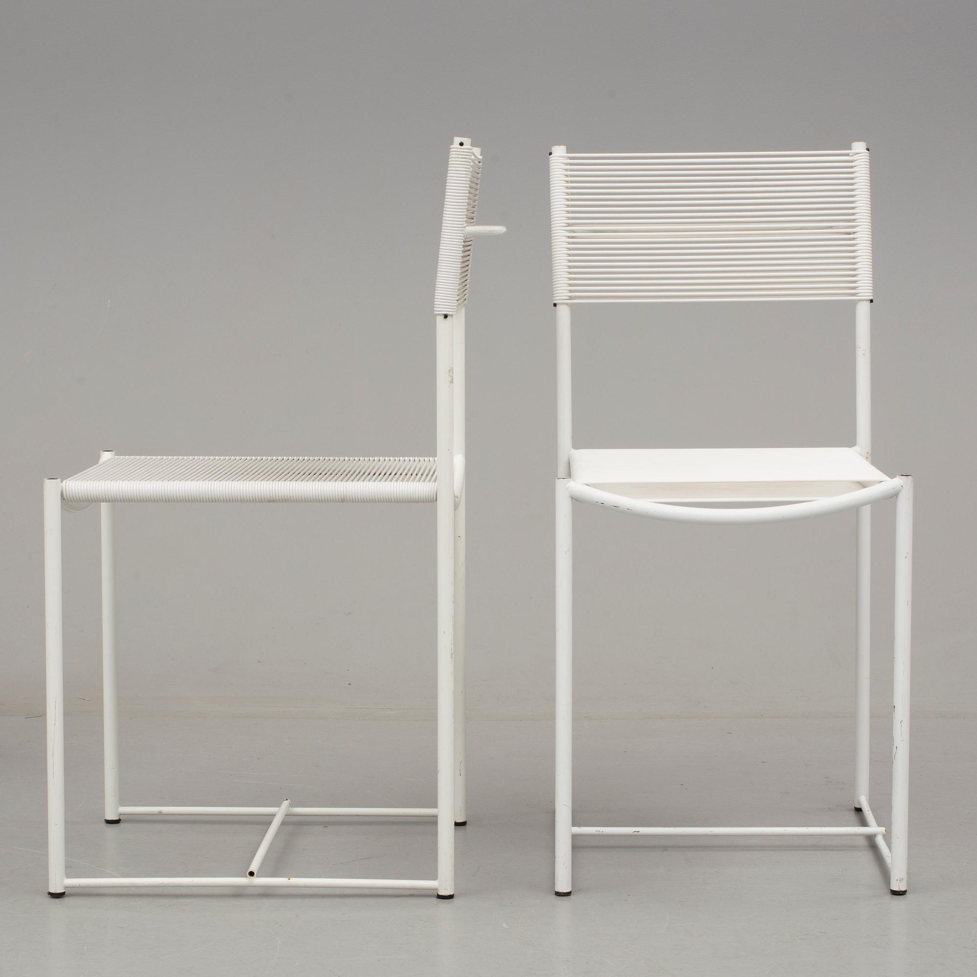 GIANDOMENICO BELOTTI, stolar, 4 st, "Spaghetti", Alias, Italien, modellen formgiven 1960.