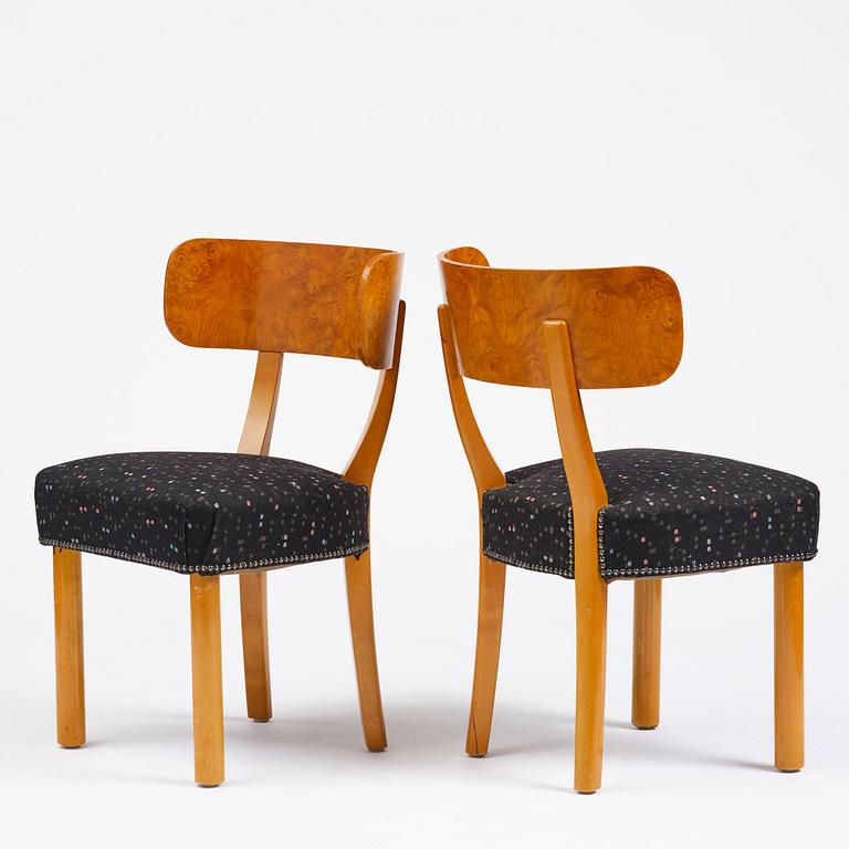 Axel Einar Hjorth, a five-piece "Birka" dining suite, Nordiska Kompaniet, Sweden, 1930s.